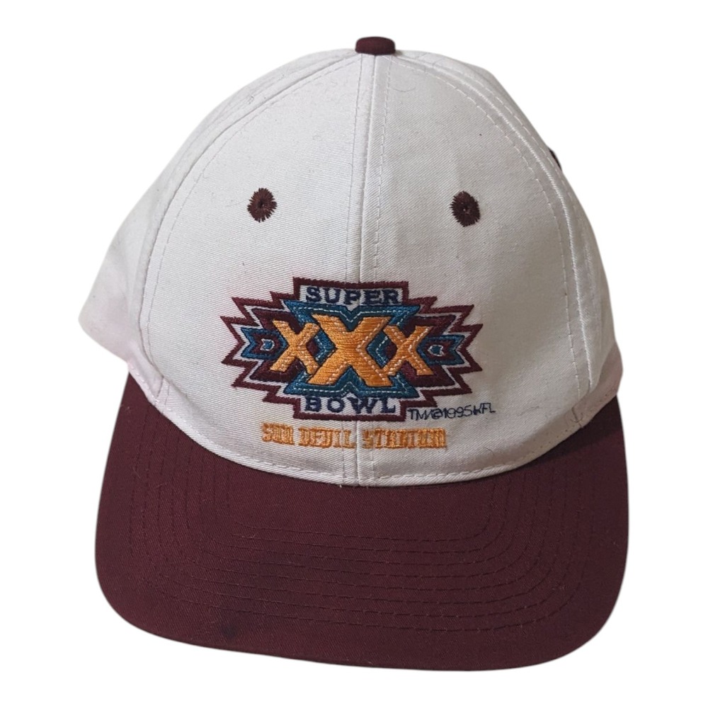 Vintage 90s Super Bowl XXX Snapback Hat NFL Football Cap Steelers Cowboys